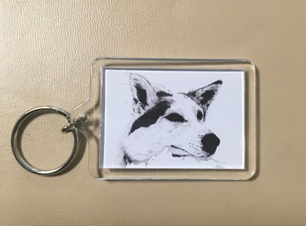 Keyrings - Artworks of Giraffe, Fox, Orangutang, Horse, Donkey, Husky and Fawn - Image 5