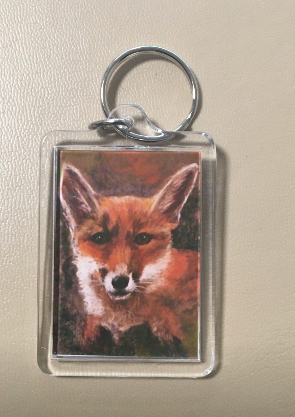 Keyrings - Artworks of Giraffe, Fox, Orangutang, Horse, Donkey, Husky and Fawn - Image 2