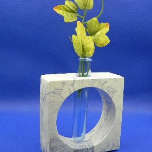 Square Light Blue Single Stem Vase