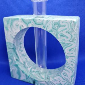 Square Light Green Single Stem Vase