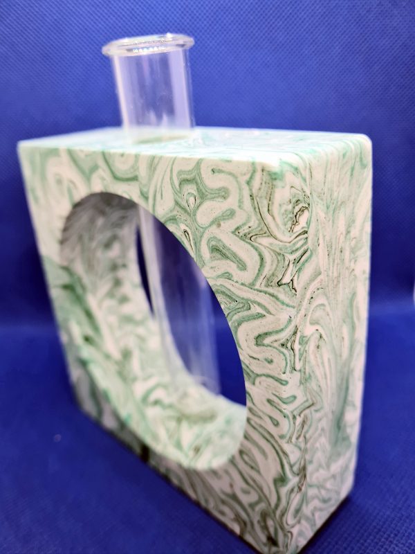 Square Light Green Single Stem Vase - Image 2