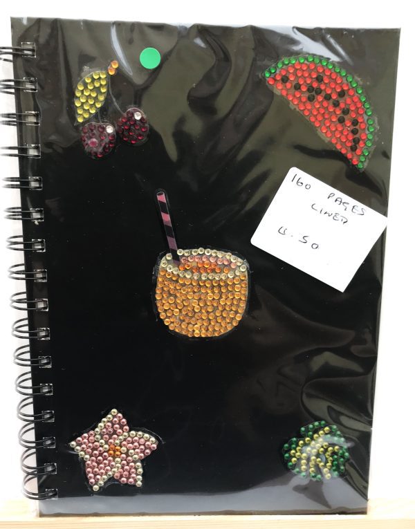 Crystal art Caribbean theme notebook