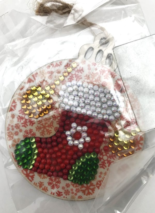 Stocking Crystal art tree decoration