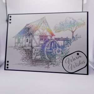 Foiled water wheel any occasion card