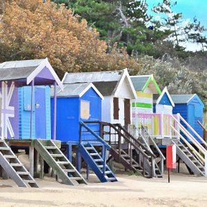Colourful Beach Huts  - original photo art print - 2 sizes available