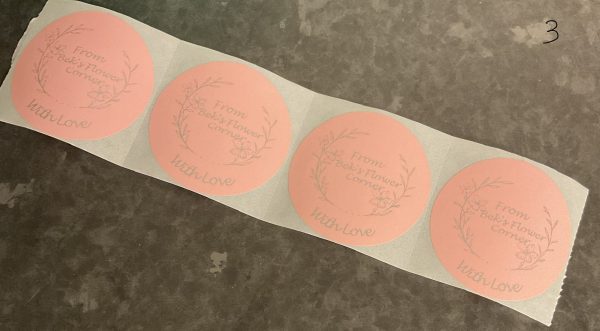 20 x 2” Pink Circle Personalised Labels - Image 4