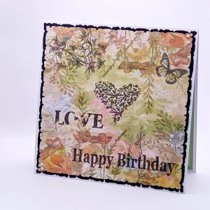 Unusual heart birthday card