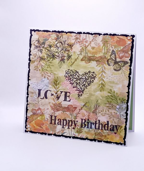 Unusual heart birthday card