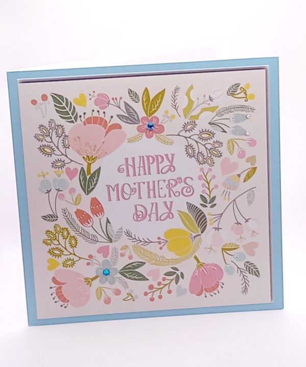 Pretty floral mothers day card
