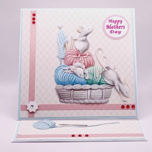 Mice and wool mothers day card