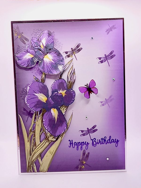 Gorgeous Iris birthday card