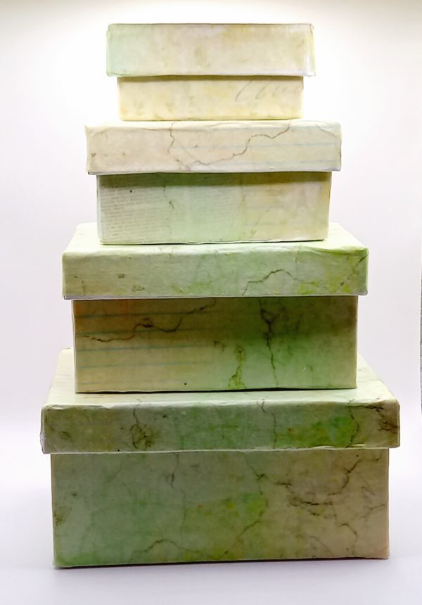 Nest of decoupage boxes - Image 2
