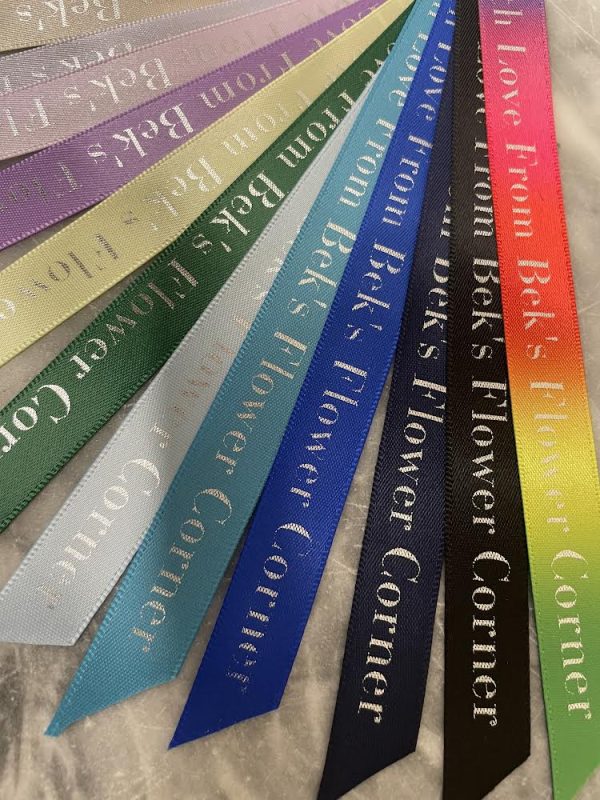 1 Metre Personalised satin ribbon by the metre 15mm width - Image 2