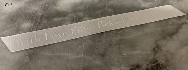 2 metres Personalised satin ribbon by the metre 10mm width - Image 2