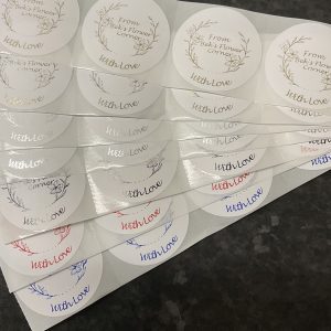 50 x 2” White Circle Personalised Labels