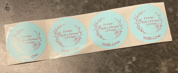 40 x 2” Blue Circle Personalised Labels - Image 7