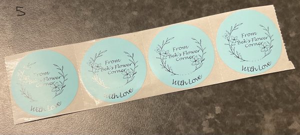 40 x 2” Blue Circle Personalised Labels - Image 6