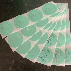 50 x 2” Green Circle Personalised Labels
