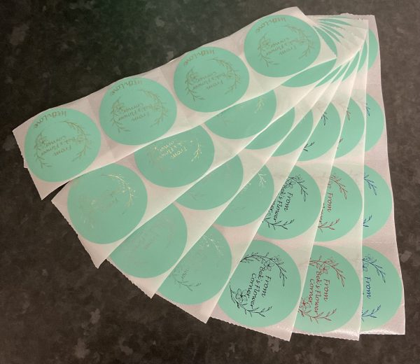 20 x 2” Green Circle Personalised Labels