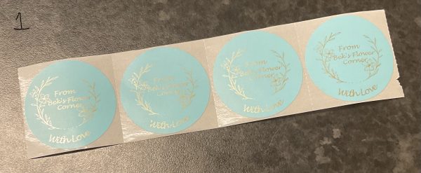 40 x 2” Blue Circle Personalised Labels - Image 2