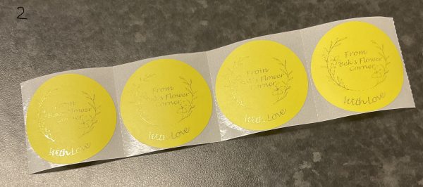 50 x 2” Yellow Circle Personalised Labels - Image 3