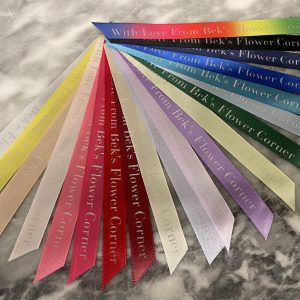 1 metre Personalised satin ribbon by the metre 10mm width