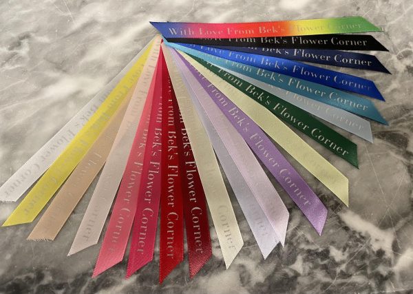 2 metres Personalised satin ribbon by the metre 10mm width