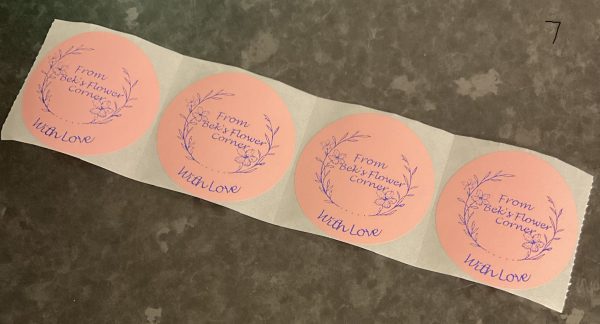 20 x 2” Pink Circle Personalised Labels - Image 8