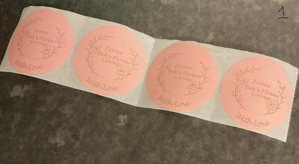 20 x 2” Pink Circle Personalised Labels - Image 2