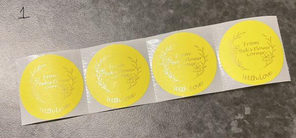 50 x 2” Yellow Circle Personalised Labels - Image 2