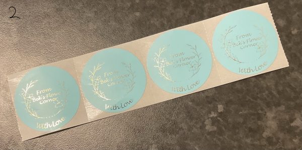 40 x 2” Blue Circle Personalised Labels - Image 3