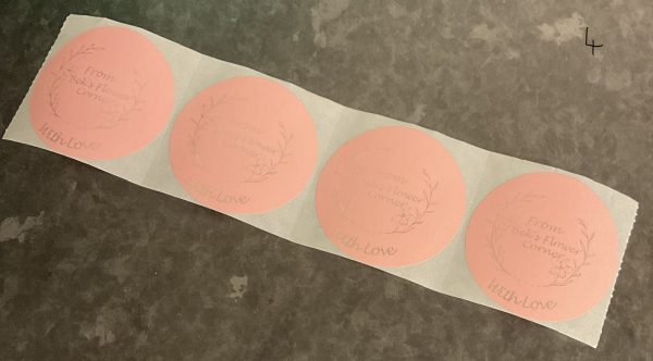 20 x 2” Pink Circle Personalised Labels - Image 5