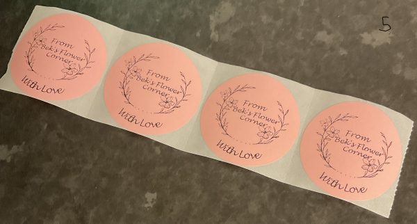 20 x 2” Pink Circle Personalised Labels - Image 6
