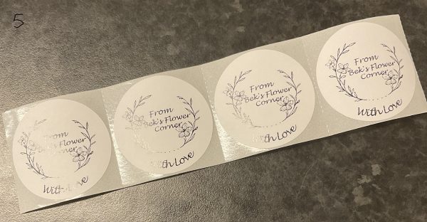50 x 2” White Circle Personalised Labels - Image 6