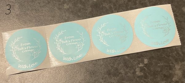 40 x 2” Blue Circle Personalised Labels - Image 4