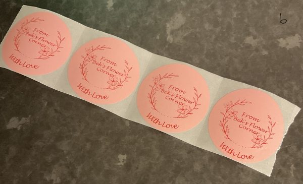 20 x 2” Pink Circle Personalised Labels - Image 7