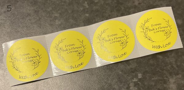 50 x 2” Yellow Circle Personalised Labels - Image 6