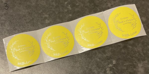 50 x 2” Yellow Circle Personalised Labels - Image 4