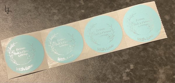 40 x 2” Blue Circle Personalised Labels - Image 5