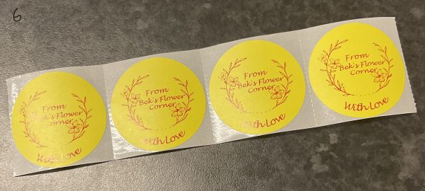 50 x 2” Yellow Circle Personalised Labels - Image 7