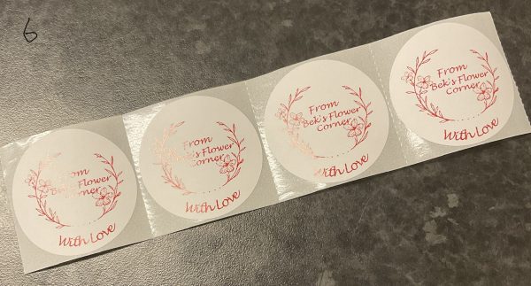 50 x 2” White Circle Personalised Labels - Image 7