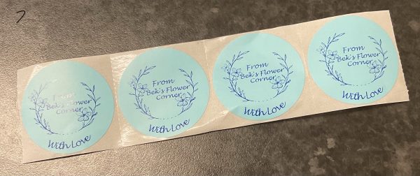 40 x 2” Blue Circle Personalised Labels - Image 8
