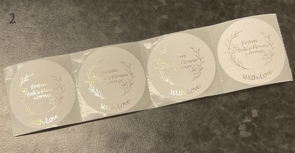 50 x 2” White Circle Personalised Labels - Image 3