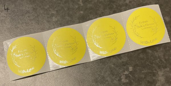 50 x 2” Yellow Circle Personalised Labels - Image 5