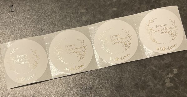 50 x 2” White Circle Personalised Labels - Image 2
