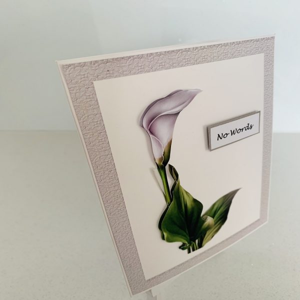 Handcrafted Sympathy Greeting Card 7x5 - Image 2