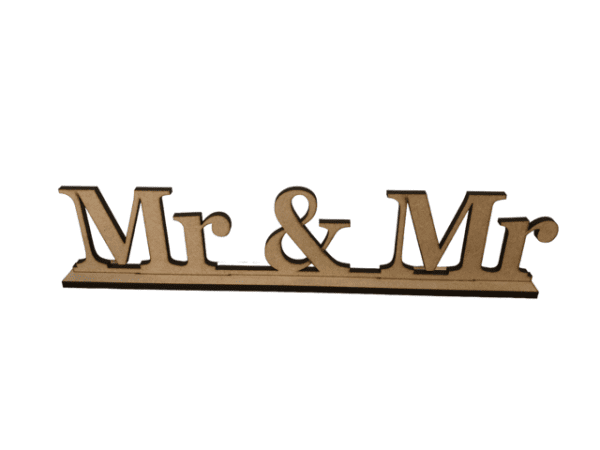 WOODEN MR & MR WEDDING TABLE SIGN