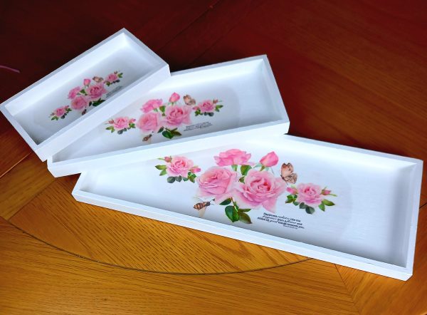 Set of 3 matching trays, Mother's Day card and matching tag - Image 2