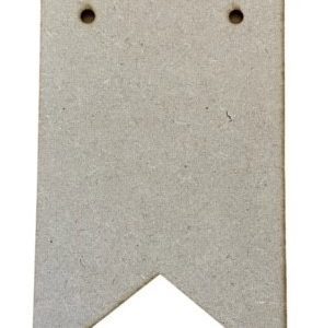 MDF Flag Shaped Bunting Blanks
