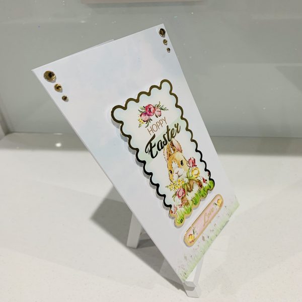 Handmade "Hoppy Easter" DL  Easter Greeting Card - Image 2